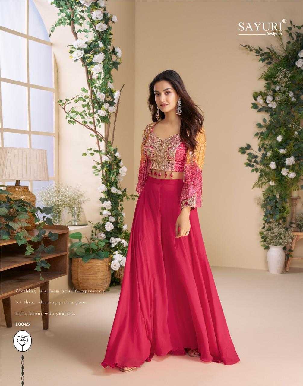 Chinon Silk  Embroidered Lehenga